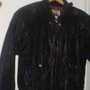 Black leather jacket